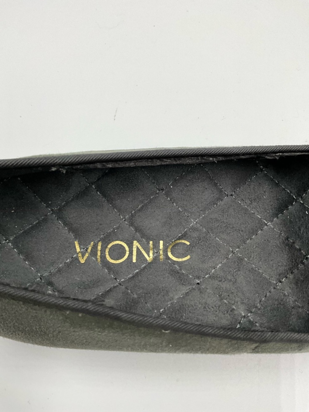 Vionic Loafers Size 6.5 Olive Green Suede Embroidered Loafers - Picture 2 of 6